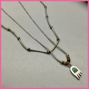 2 Vtg Silver Unisex Chokers